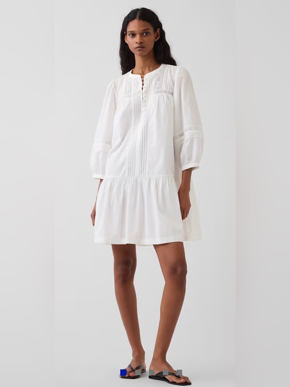 Gap Lace-Trim Mini Dress